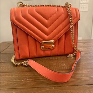 Michael Kors Red Quilted Crossbody Bag